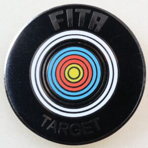 W032 - World Archery Silver Target Award Black