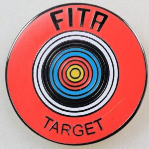 W033R - World Archery Silver Target Award Red