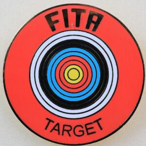 W028 - World Archery Gold Target Award Red