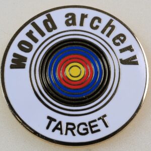 W025 - World Archery Gold Target Award White