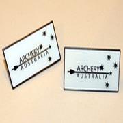 Arrow Logo Metal badge